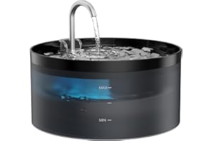 GIOTOHUN Fontaine a Eau Chat, Fontaine à Eau pour Chat avec Forme de Robinet, 3.2L Distributeur Eau Chat, Pompe à Eau Super Silencieuse, Filtrer Les Poils Divers, Deux Modèles de Débit d'eau