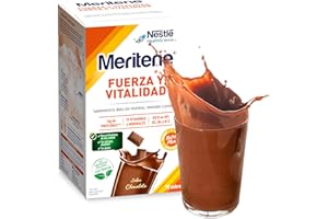 Meritene | Fuerza y Vitalidad | Batidos Sabor Chocolate | Fuerza para tus Músculos, Vitalidad para ti | Solución Nutricional para Adultos con Proteínas, Vitaminas y Minerales | 15 Sobres | 450 gr
