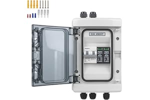 WSPIHO 40A 1000V DC Trennschalter PV Anlage und überspannungsschutz PV für Blitzschutz,Photovoltaik Leitungsschutzschalter Einspeisesteckdose Balkonkraftwerk (1 String)