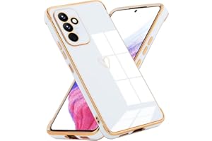 Kaywzo Funda para Samsung Galaxy A14 4G/5G,Suave TPU Galvanizada Carcasa con Refuerzo Protección de 4 Esquinas,Hermoso Mujeres Forma del Corazón Phone Case Cover,Blanco