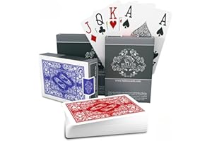 Bullets Playing Cards, 54 plastikowe karty do pokera, dwupak, 4 znaki narożne, indeks Jumbo, łącznie z kartą Cut-Card, wodoodporne, karty do gry