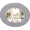 Knightsbridge IP20 230V/12V GU10/MR16 Chrome Recessed Fixed Twist & Lock Downlight, Aluminium RD1C