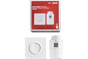 Danfoss 014G2440 Starter Pack Thermostat connecté Ally, Blanc, 12.6 x 12.3 x 12.2 cm
