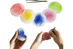 Okueejur 5 Packs Skin Picking Fidget Pads with Tweezer for Trichotillomania Skin Picking Fidget Toys Skin Hair Picking Fidget Anxiety Adult