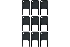 TOMSTRAD Lot de 9 clés de rechange/de rechange pour distributeurs de papier toilette et essuie-mains Jofel à double broche (Noir)