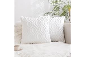 MIULEE 2 szt. Poszewka na poduszkę Poszewka na poduszkę Projekt Boho Wełna Poduszka do włosów Nowoczesne Poduszki Sofa Dekoracja Krzesło Biurowy Salon Sypialnia Salon 40x40cm Czysty Biały