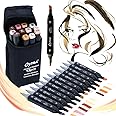 Oytra Alcohol Markers Dual Twin Tip Art Sketch Pens Marker for Manga Portrait Painting Illustration Drawing Fashion Anime Architectural Drawings (12 Colors Skin Tone)