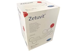 Hartmann Zetuvit Sterile Absorbent Dressing Pads, 10cm x 10cm, Pack of 25