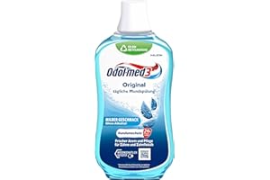 ‎ODOL-MED 3 Odol-med3 Mundspülung Original, alkoholfreie Mundspülung, pflegt die Zähne und das Zahnfleisch, mit einem minzfrischen Geschmack, 500ml