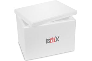 ‎THERM BOX THERM-BOX Styroporbox 19W Innen: 34x23x24cm Wand: 3cm Volumen: 19,58L Isolierbox Kühlbox Warmhaltebox Wiederverwendbar