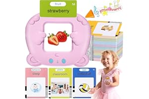 YADODO 510 Words Talking Flash Cards for Toddlers Age 1 2 3 4 5 British English Accent Speech Therapy Toys for 2 Year Old Boys Girls Educational Audible Flashcard Device UK Kids Sight Words Talking Flashcard