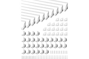 QWORK® LED-profil i aluminium, V-form, 10 x 1 m, aluminiumprofil för LED-remsor, LED-kanal, med monteringsmaterial