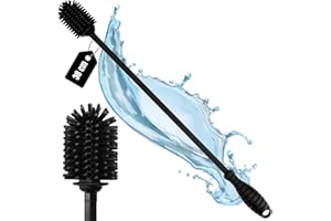 kprice® Goupillon Bouteille Silicone Géant XXL | Lave Bouteille | Ecouvillon Gourde | L38 cm | Brosse de Nettoyage | Brosse Nettoyage Vaisselle | Carafe | Bottle Brush | Thermos (Noir)