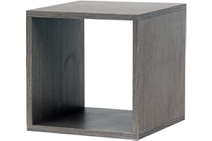 MeMi Me620RG Cubo, Legno, Rovere Grigio, 35x35x35 cm
