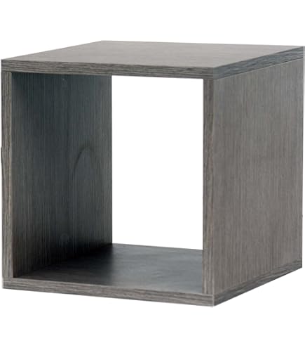 Set 3 Mensole A Cubo In MDF Grigio Antracite - 11,8x30x30cm Per Organizzazione - Foto 12