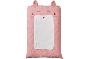 VERTBAUDET Housse Matelas à Langer Chat Rose imprimé 72X49