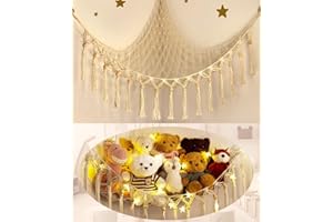 TCGPRO Teddy Hammock - Cuddly Toy Storage Hammock for Stuffed Animals X-Large- Soft Toy Storage Net Teddy Bear Storage - Cute Hanging Plushie Net Kids Baby girl Nursery Bedroom Room Decor