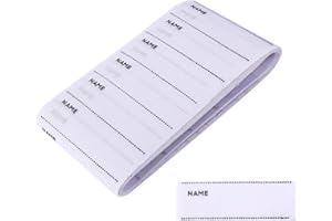 TIESOME metki odzieżowe, 100 sztuk naszywki z imieniem do prasowania na etykietach z tkaniny do szycia niestandardowych ubrań do mundurka szkolnego
