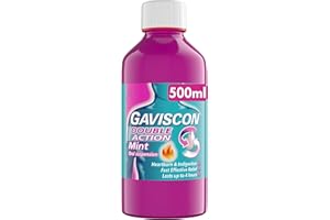 Gaviscon Double Action Mint Liquid 500ml - Heartburn & Acid Reflux Relief, Fast-Acting Formula, Protective Barrier, Long-Lasting Comfort, Suitable for Pregnancy, Digestion and Nausea