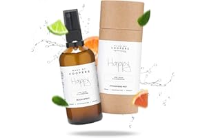 Happy Atmosphere Mist, Room Spray, Fruity Air and Fabric Freshener Spray, Handcrafted with Essential Oil Blend, Uplifting Air Fresheners for Home Relaxation and Stress Relief, 100 ml - Made By Coopers