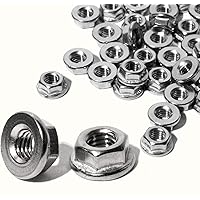 Flanschmuttern ohne Sperrverzahnung (Glatt) M3 DIN 6923 Edelstahl A2 V2A M3 10 Stück