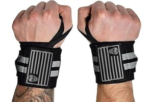 'Gymreapers Weightlifting Wrist Wraps (IPF Approved) 18'' Professional Quality Wrist Support with Heavy Duty Thumb Loop - Best Wrap for Powerlifting Competition, Strength Training, Bodybuilding'