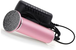 I.B.N Râpe à Pieds Pédicure Electrique Anti-callosité Lime Pieds Electrique pour Corne (Vitesse Réglable) avec 60 Tampons de Remplacement pour Femmes Hommes Pédicures, Pas Besoin de Batterie (Rose)