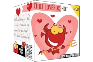 Schlump-Chili Die Chili Lovebox Hot - Ein witziges Valentinstagsgeschenk Set für deinen Schatz! Für Freund und Freundin, Mann & Frau auch zum Hochzeitstag, Jahrestag.