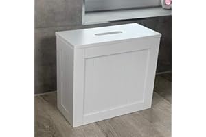 Dylex™ White Bathroom Storage Unit Toilet Cleaning Tidy Box With Lid