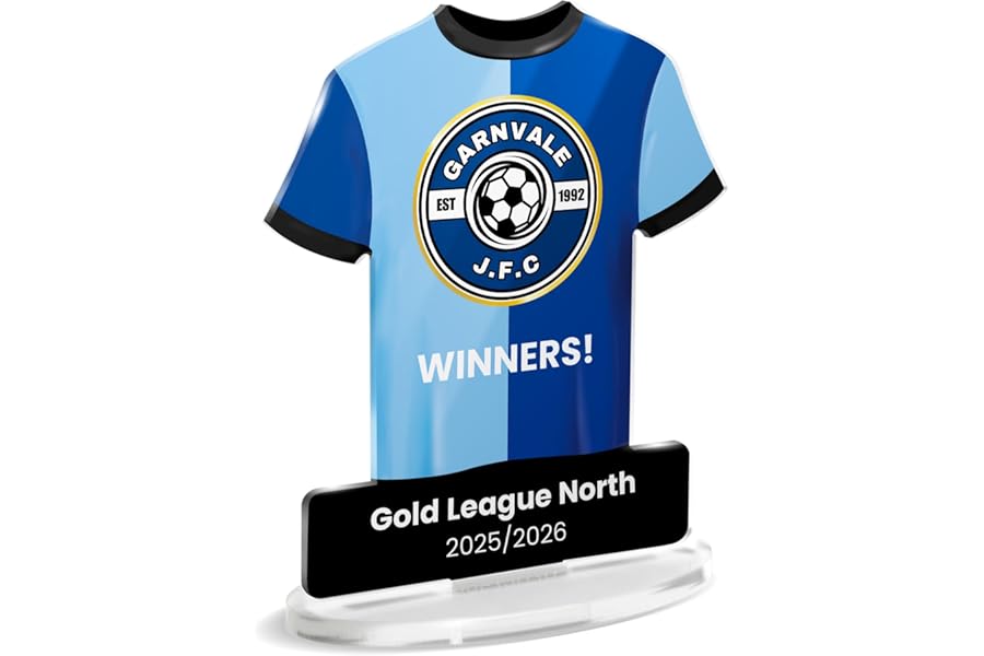 1 Personalised Customised Image Upload Team Club Shirt Football Acrylic Freestanding Plaque Trophy Gift Man Of The Match Player Fathers Day Birthday Christmas 96mm X 114mm Primary Teaching Services