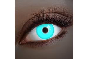 aricona Kontaktlinsen - Lentes de contacto azules sin dioptrías - Lentes de contacto de color con efecto especial UV para carnaval, disfraces, cosplay, 2 piezas