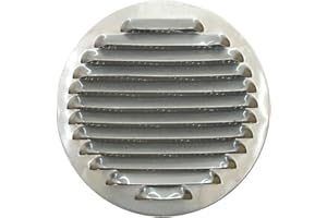 DEMLOU Griglia di Ventilazione Circolare in Alluminio con Rete, Coperchio della Griglia di Ventilazione del Condotto da cucina, Griglia di Scarico della Cappa da Cucina. (Dia: 8 cm)