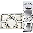 NT 6 Compartment DIV Tray Master Cook Stainless Steel Large Thali Food Serving Indian Dinner Plate Lunch Tray Restaurant & Home Kitchenware UK Free P&P