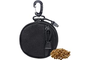 Duuclume Sac à friandises pour chien, petites pochettes tactiques pour le dressage des animaux de compagnie, pochette de dressage portable avec fermeture éclair et mousqueton, sacs de nourriture pour