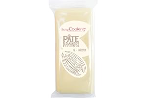 ScrapCooking - Pâte d’Amandes d’Origine Naturelle 200g - Pour Gâteaux, Pâtisseries, Desserts, Bûches - Noël, Pâques, Massepain Marzipan - Coloris Beige - 7165