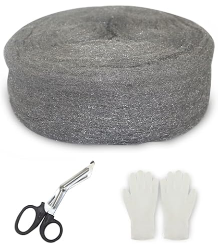 Paille De Fer 0000 Lot 4 Pièces 7cm X 3.2m - Laine D'Acier Anti-Rongeurs Maison Et Jardin