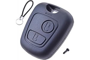 ANGOFIZ Coque Clé Télécommande 2 Boutons sans Lame Compatible avec Peugeot 106 107 206 206CC 206 Break SW 306