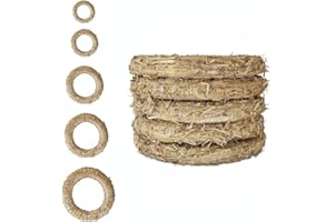 ANFI FILTER Strohkranz Rohling - 5er Set Strohrömer - ø 35cm Durchmesser - 6 cm Stärke, Türkranz, Deko Kranz, Kranz Rohling, Strohring für kreative Adventsgestaltung (35cm/6cm - 5 STK.)