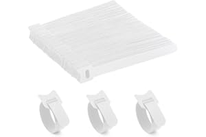 GOTRUST 120PCS 15x2CM Loop Cable Ties Reusable Adjustable Tie Wraps Adjustable Multipurpose Hook and Loop Securing Straps for Long Cable Wires Storage Management