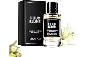 Lilium Blume Parfym, 50 ml Parfym för Kvinnor, Långvariga Dofter med Lilja, Jasmin och Patchouli, Alkoholfri, Cruelty-Free, Skonsam mot Huden, Reseparfym för Dagligt Bruk