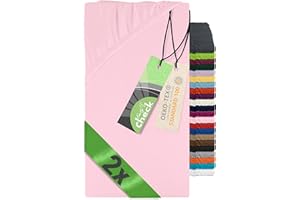 Emily´s Check 2-pak prześcieradła z gumką do materacy dziecięcych i łóżeczkowych 1493.2123, 70 x 140 cm, delikatny róż