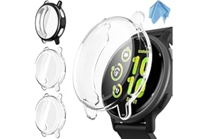 Fintie Etui ochronne kompatybilne z Vivoactive 5, [3 sztuki], miękkie tworzywo TPU ochrona wyświetlacza, obudowa