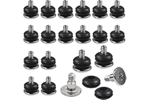 THIREI Amortiguación de impactos, 20 unidades de tornillos resistentes a los golpes, con arandelas de goma, ordenador para carcasa, tornillos resistentes a los golpes, tornillos de absorción de impactos