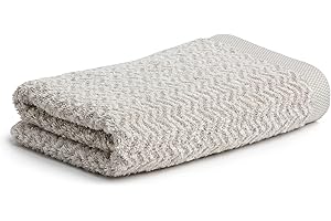 möve Brooklyn ręcznik w jodełkę 50 x 100 cm z 85% bawełny / 10% wiskozy z bambusa / 5% lnu, naturalny/cashmere
