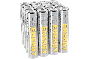 HEITECH PROMOTION GMBH HEITECH AAA Akku Micro 800 mAh 1,2V NiMH TÜV geprüft 16 Stück - Wiederaufladbare Batterien mit geringer Selbstentladung - Akkus für Geräte mit hohem Stromverbrauch