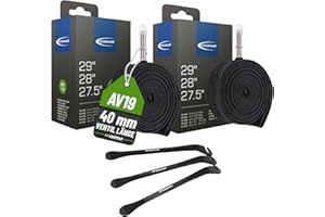 ‎MSZWEIRAD 2er Set Schwalbe Fahrrad Schlauch AV19 40mm für 27,5 28 29 Zoll (40/62-584/635) inklusive 3 MSZweirad Reifenheber