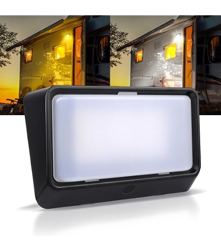 Lampe LED Extérieure Pour Auvent Camping-car 12V - 4W, 6000K, IP67, étanche, Avec Interrupteur - Pour Caravane, Van, Bateau