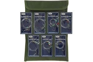 DNA LEISURE NGT 7x Sea Fishing Rigs Flapper Pennell Clipped Flattie Cod Bass Whiting and Case
