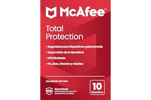 McAfee Total Protection 2024, 10 dispositivos | Antivirus, VPN, seguridad móvil y de Internet | PC/Mac/iOS/Android|Suscripció