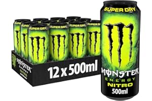 Monster Nitro Lot de 12 boissons énergisantes super sèches 500 ml